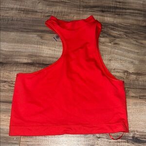 Garage Red Sleeveless Crop Tank Top